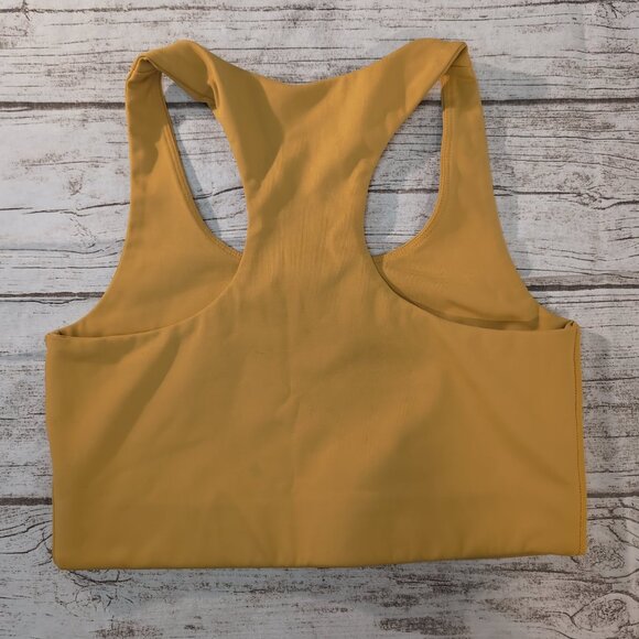 Girlfriend Collective Paloma Sports Bra Top Yellow Sculpting Stretch – Women’s M - Picture 5 of 6